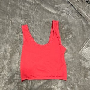 Red Criss cross back tank top